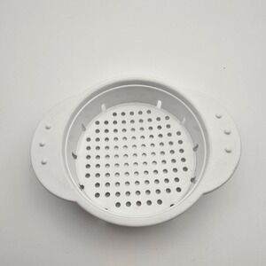 Pampered Chef Can Strainer Liquid Drainer #2495 White Plastic